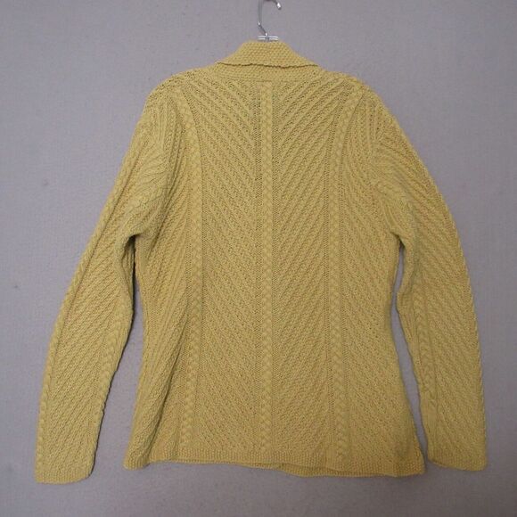 Lauren Ralph Lauren Yellow Cable Knit Cardigan - Picture 2 of 12